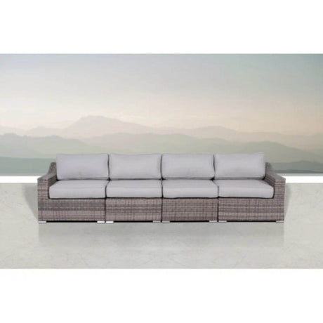 4 - Piece Fully Assembled Rattan Wicker Sectional Seating Set - Serenova - Omega Lifestyles