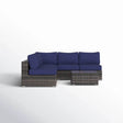 4 - Piece Outdoor Brown Wicker Sectional Sofa Set - Serenova - Omega Lifestyles