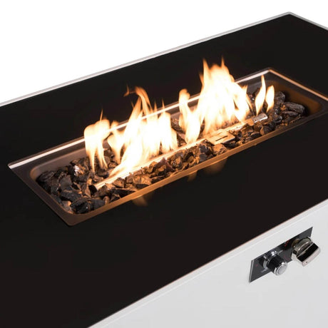 43 - Inch Rectangular Stainless Steel Outdoor Fire Pit - Serenova - Omega Lifestyles