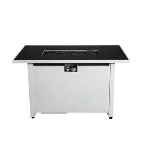 43-Inch Rectangular Stainless Steel Outdoor Fire Pit - Omega Lifestyles