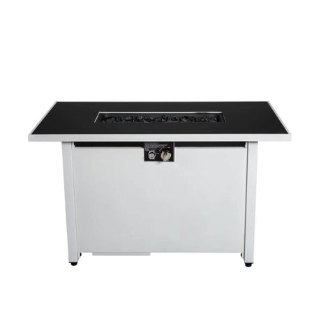 43 - Inch Rectangular Stainless Steel Outdoor Fire Pit - Serenova - Omega Lifestyles