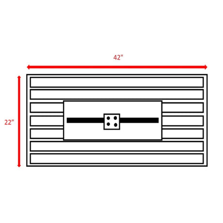 43 - Inch Rectangular Stainless Steel Outdoor Fire Pit - Serenova - Omega Lifestyles