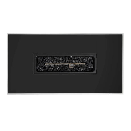 43 - Inch Rectangular Stainless Steel Outdoor Fire Pit - Serenova - Omega Lifestyles