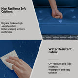 5 - Piece Modern Rattan Outdoor Swivel Rocker Patio Set - Serenova - Omega Lifestyles