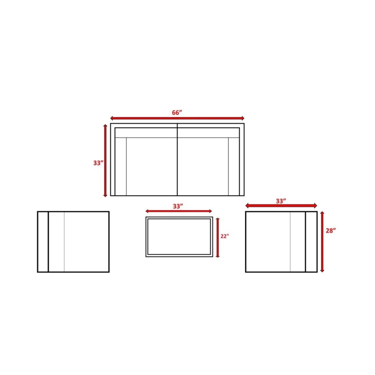 5 - Piece Outdoor Weather Resistant Resin Wicker Sofa Set With Cushions - Serenova - Omega Lifestyles