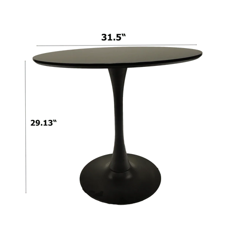 5-Piece Round MDF Dining Table Set With Upholstered Chairs - Omega Lifestyles