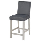 5-Piece Silver Grey Counter Height Dining Table Set - Omega Lifestyles