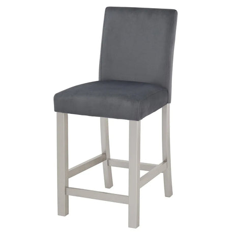 5-Piece Silver Grey Counter Height Dining Table Set - Omega Lifestyles