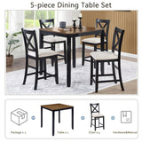 5-Piece Timeless Farmhouse Counter Height Dining Set - Omega Lifestyles