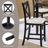 5-Piece Timeless Farmhouse Counter Height Dining Set - Omega Lifestyles