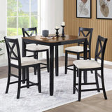 5-Piece Timeless Farmhouse Counter Height Dining Set - Omega Lifestyles