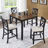 5-Piece Timeless Farmhouse Counter Height Dining Set - Omega Lifestyles