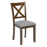 5-Piece Walnut Solid Wood Dining Table Set with Chairs - Omega Lifestyles