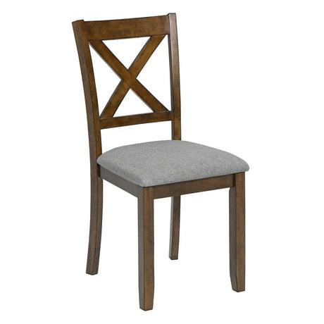 5-Piece Walnut Solid Wood Dining Table Set with Chairs - Omega Lifestyles