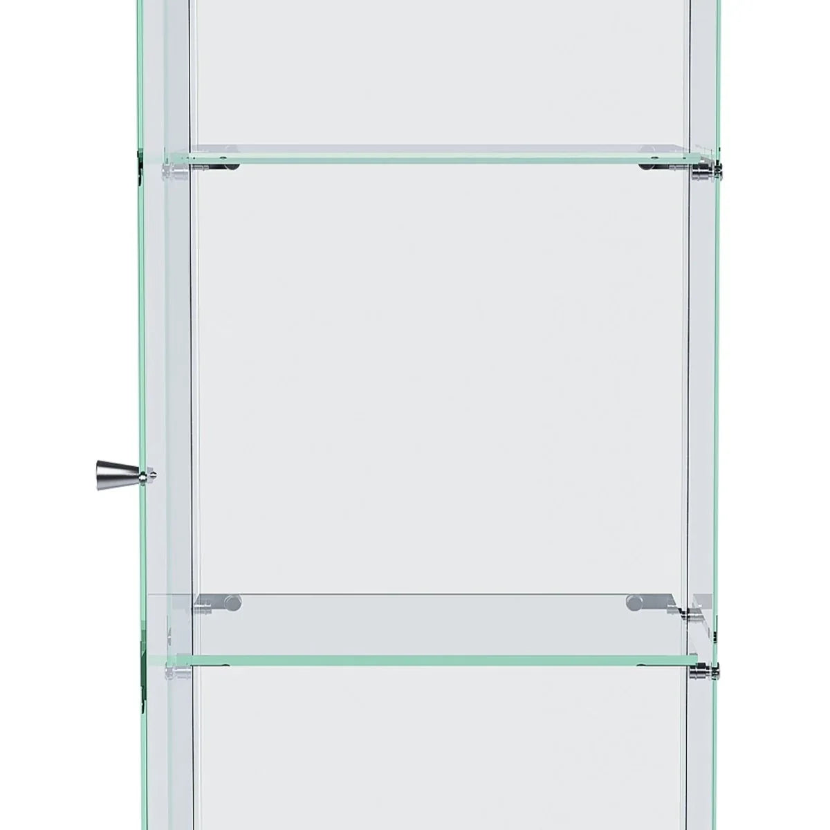5-Tier Black Tempered Glass Display Cabinet With LED Lighting - Omega Lifestyles