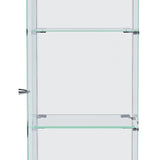 5-Tier Black Tempered Glass Display Cabinet With LED Lighting - Omega Lifestyles