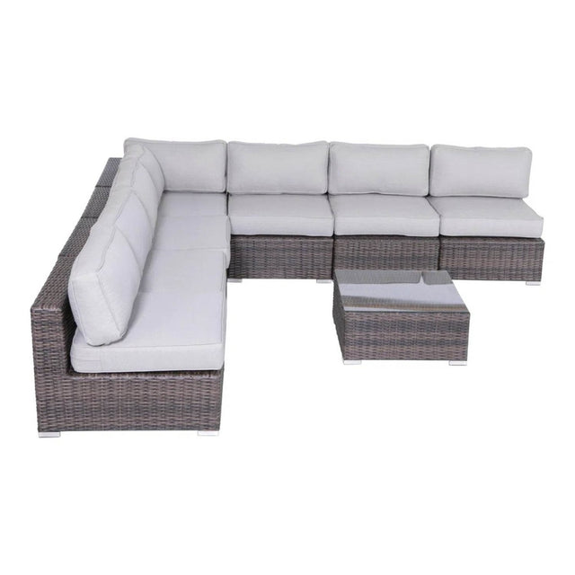 6 - Person Outdoor Wicker Seating Set With Plush Cushions - Serenova - Omega Lifestyles