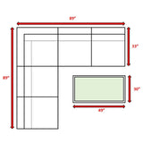 6 - Piece Brown Wicker Outdoor Rattan Sofa Seating Group With Cushions - Serenova - Omega Lifestyles