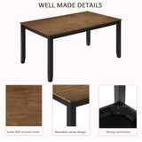 6-Piece Farmhouse Rectangular Dining Table Set With Bench - Omega Lifestyles