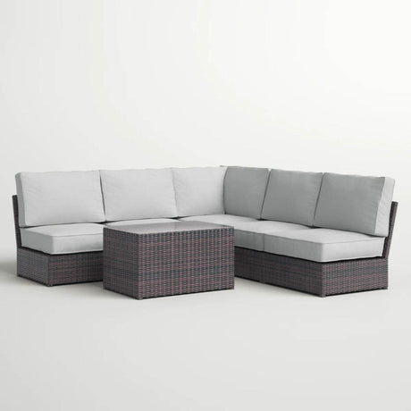 6 - Piece Modular Outdoor Seating Set With Plush Cushions - Serenova - Omega Lifestyles
