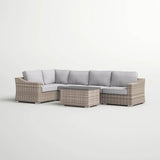 6 - Piece Outdoor Wicker Sectional Seating Set With Cushions - Serenova - Omega Lifestyles