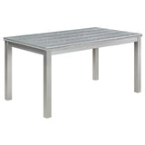 6-Piece Silver Grey Wooden Dining Table Set With Chairs - Omega Lifestyles