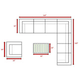 7 - Person Fully Assembled HDPE Wicker Outdoor Seating Group - Serenova - Omega Lifestyles