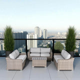 7 - Piece Fully Assembled Weather - Resistant Wicker Patio Sofa Set - Serenova - Omega Lifestyles
