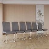 7-Piece Modern Cream MDF Dining Table And Chairs Set - Omega Lifestyles