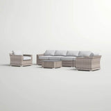 7 - Piece Outdoor All - Weather Wicker Sectional Seating Group - Serenova - Omega Lifestyles
