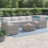 7 - Piece Outdoor All - Weather Wicker Sectional Seating Group - Serenova - Omega Lifestyles