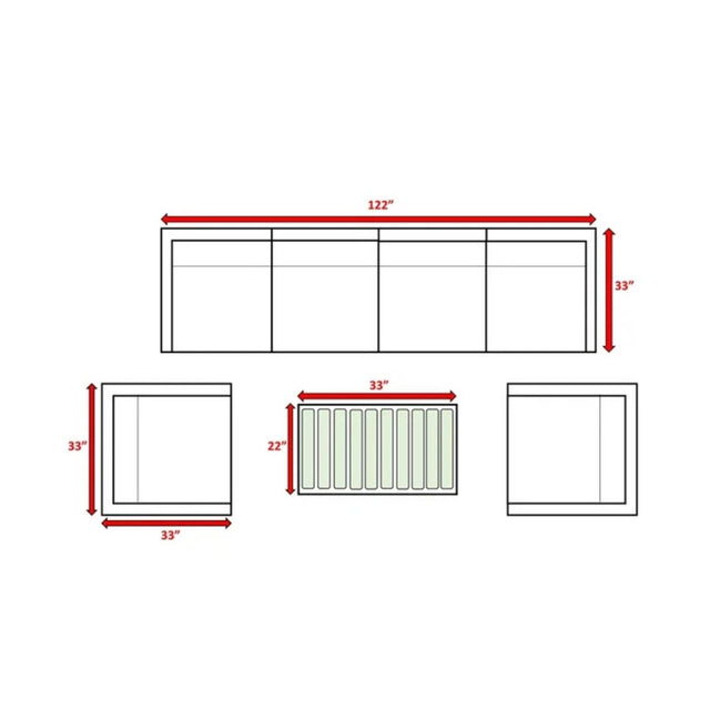 7-Piece Outdoor All-Weather Wicker Sectional Seating Group - Omega Lifestyles