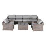 7 - Piece Outdoor All - Weather Wicker Sectional Seating Group - Serenova - Omega Lifestyles