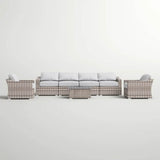 7 - Piece Outdoor All - Weather Wicker Sectional Seating Group - Serenova - Omega Lifestyles