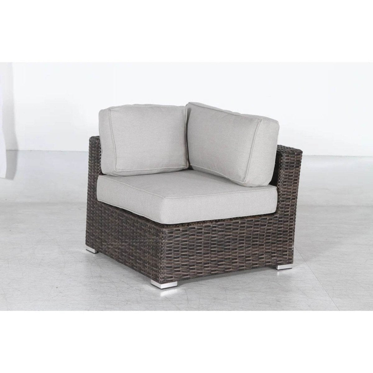 7 - Piece Wicker Outdoor Lounge Set With Cushions Fire Pit - Serenova - Omega Lifestyles