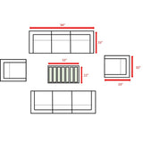 8 - Person Brown HDPE Wicker Outdoor Seating Set With Cushions - Serenova - Omega Lifestyles