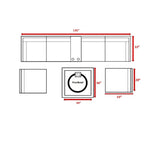 8 - Piece Pre - Assembled Outdoor Patio Seating Set With Fire Pit - Serenova - Omega Lifestyles