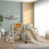 9 - In - 1 Indoor Kids Slide With Climber Basketball Hoop - Serenova - Omega Lifestyles