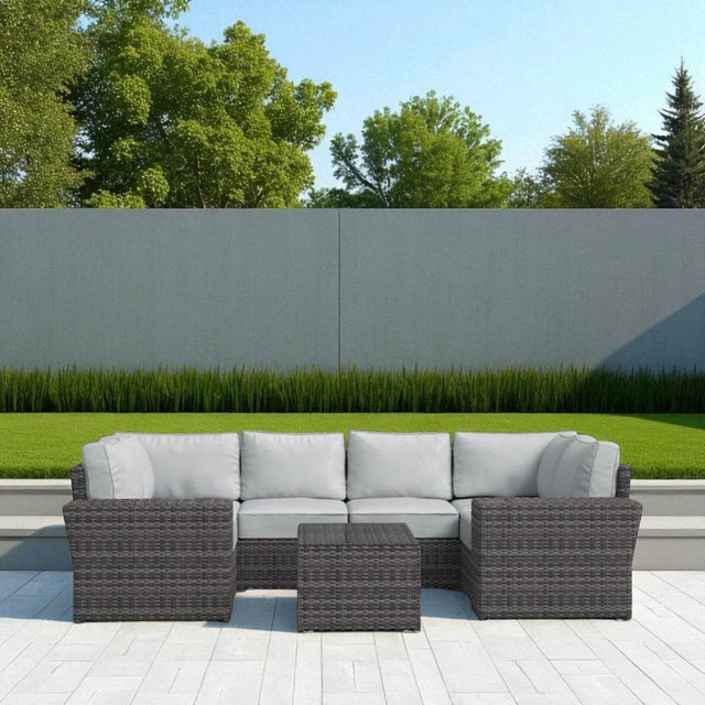 9-Piece Outdoor Wicker Sofa Set With Cushions Fully Assembled - Omega Lifestyles
