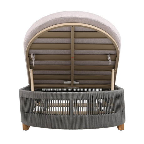 Adjustable Acacia Wood Outdoor Chaise Lounge Chair With Cushion - Sleep Galleria