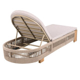 Adjustable Acacia Wood Outdoor Chaise Lounge With Cushion - Omega Lifestyles