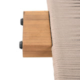 Adjustable Acacia Wood Outdoor Chaise Lounge With Cushion - Omega Lifestyles