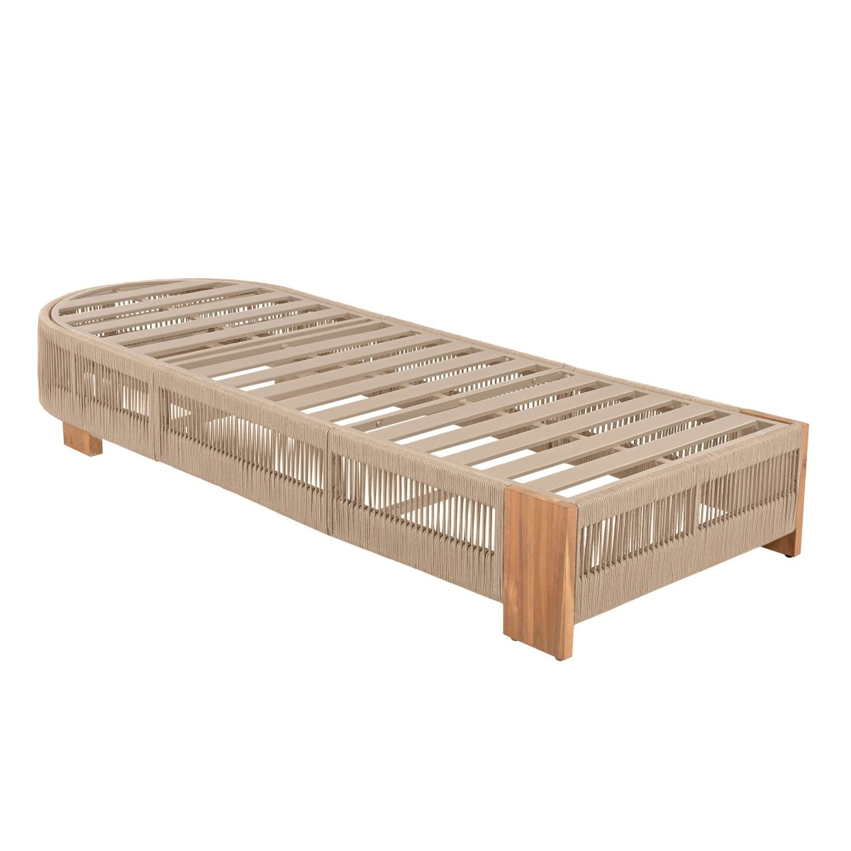 Adjustable Acacia Wood Outdoor Chaise Lounge With Cushion - Omega Lifestyles