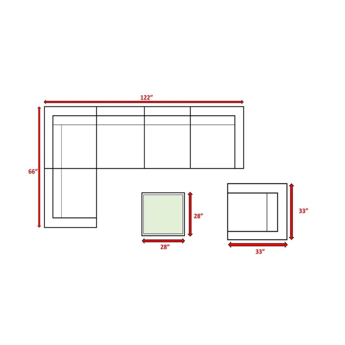 All - Weather Wicker 5 - Seat Outdoor Sectional Conversation Set - Serenova - Omega Lifestyles