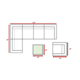 All - Weather Wicker 5 - Seat Outdoor Sectional Conversation Set - Serenova - Omega Lifestyles