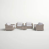 All - Weather Wicker 9 - Piece Modular Patio Sectional Set - Serenova - Omega Lifestyles