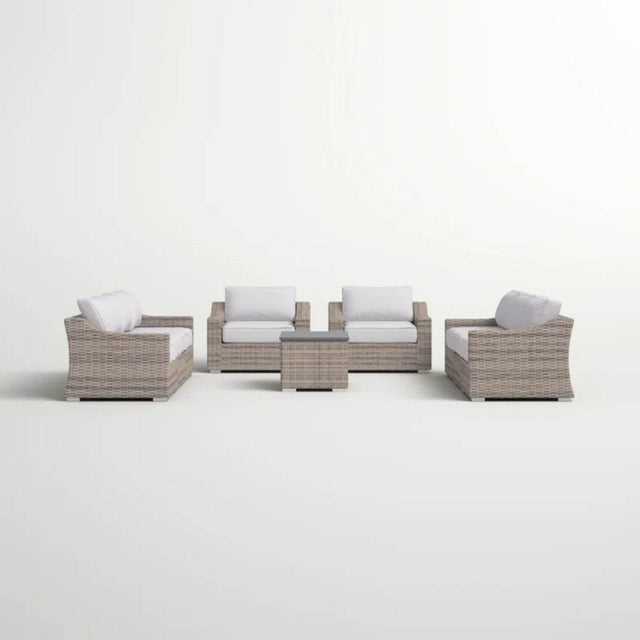 All - Weather Wicker 9 - Piece Modular Patio Sectional Set - Serenova - Omega Lifestyles
