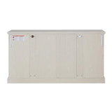 Antique White LED Glass Display Cabinet With Adjustable Shelves - Omega Lifestyles