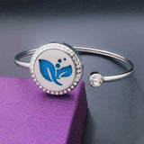 Aromatherapy Stainless Steel Floral Hollow Bracelet - Sleep Galleria