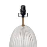 Aurora Ribbed Glass Table Lamp With Linen Shade - Sleep Galleria